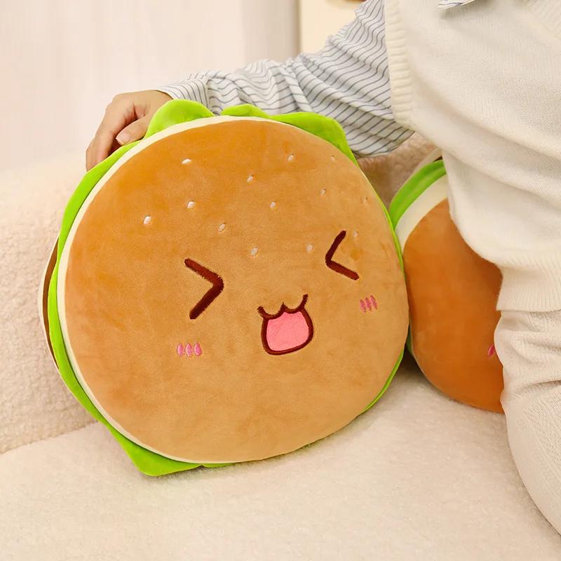French Fries Hamburger Plush Toy Cute Pizza Foodie Snack Throw Kawaii Christmas Gift Pillow Kids Stuffed Toys Room Decoration