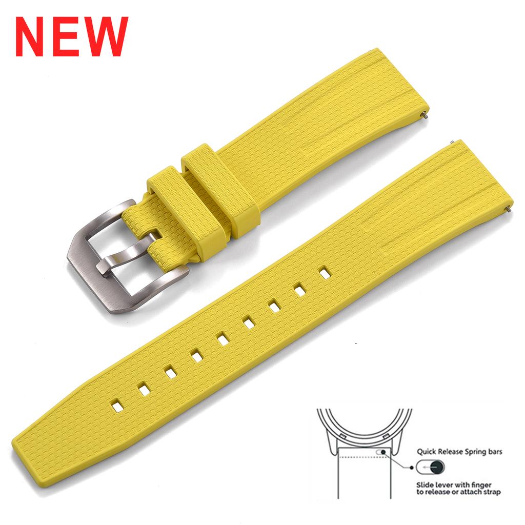 20mm 22mm Premium FKM Fluorkautschuk Taucheruhr Armband Militärqualität Für Seiko Oris Citizen Schnellverschluss Anti-Rutsch