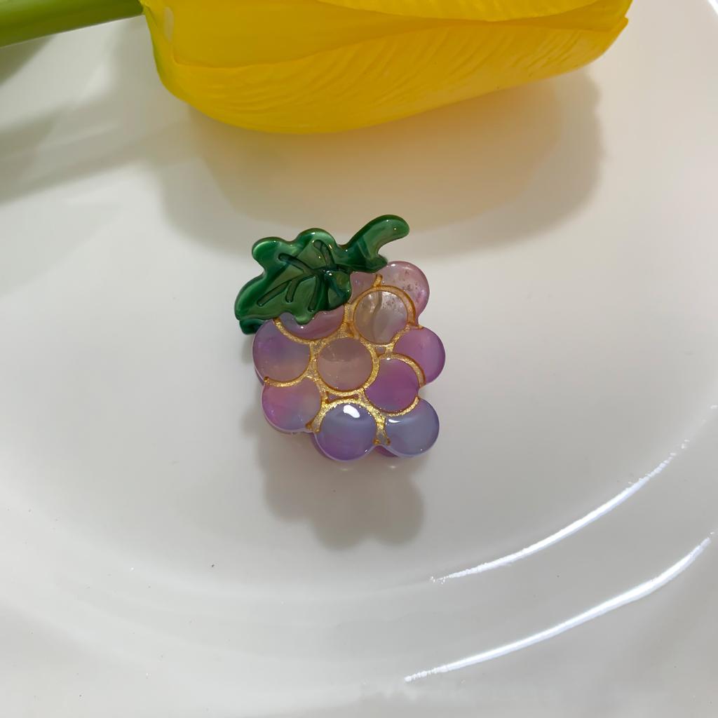 1 Cartoon-Frucht Acetat Haarnadel süße kleine Klammer Erdbeere Zitrone Kirsche Traube Pony gebrochene Haarnadel Top-Clip Haarschmuck