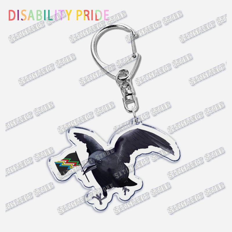 Disability Pride Key Chain Keychains Ring for Accessories Bag Pendant Keyring Jewelry Autism Festival Support