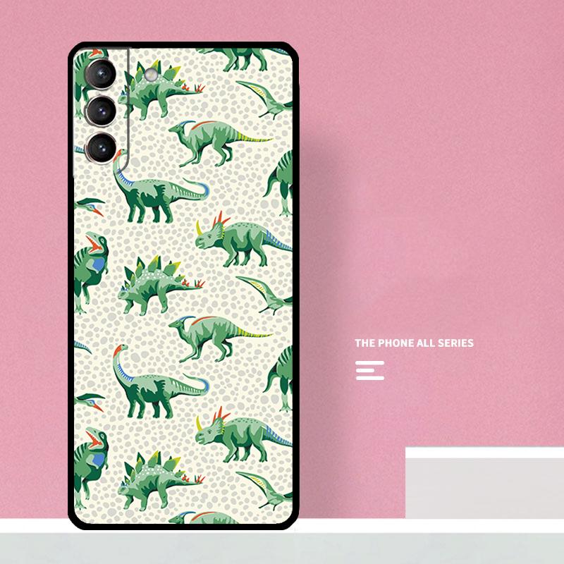 Cute Dino Aesthetic Dinosaur Phone Case For Samsung Galaxy S24 Ultra S20 S21 S22 S23 S25 Plus S9 S10 S24 FE Cover Coque