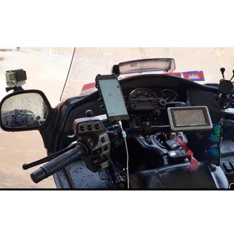 USB Phone Holder For Honda Goldwing 1800 GL1800 2001-2017 GL1800 Motorcycle GPS Navigation Bracket
