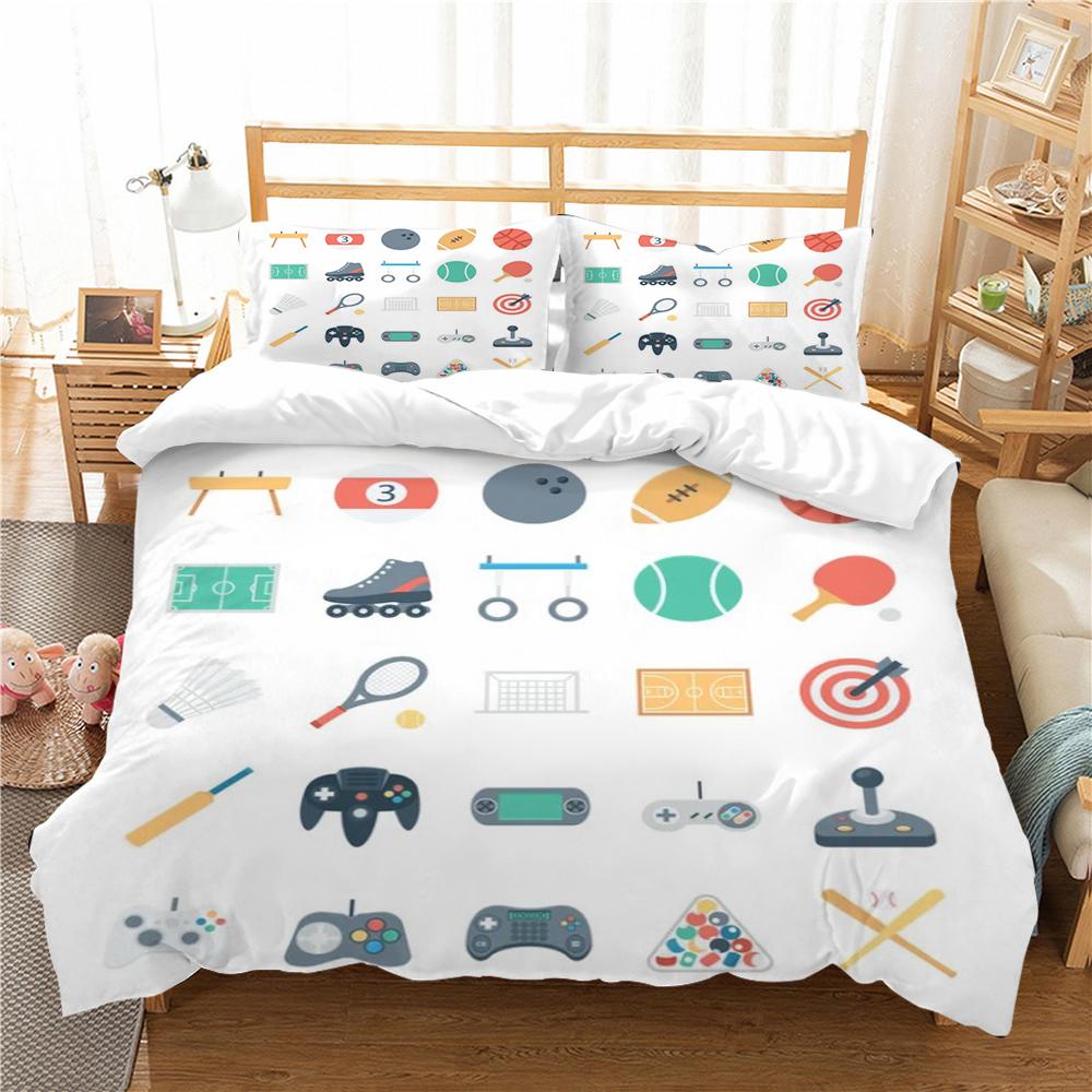 Hot Sale 3D Gamepad Printing Comforter Duvet Cover Set Home Textiles Drop Shipping Children Bedding Suit Washable
