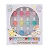 Shobido Pokémon PokePeace Peel-Off Nail Polish 12-Color Set - Purple with Birthstone Color Heart Stone - Pokémon Peel-Off Nail Polish