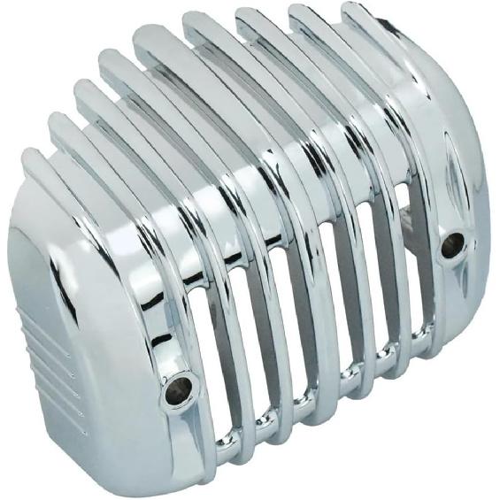 Motorcycle Voltage Regulator Cover Black Chrome Fairing Compatible With Harley Softail FatBoy Breakout 2001-2017 Softail Springer 2001-2009(Chrome