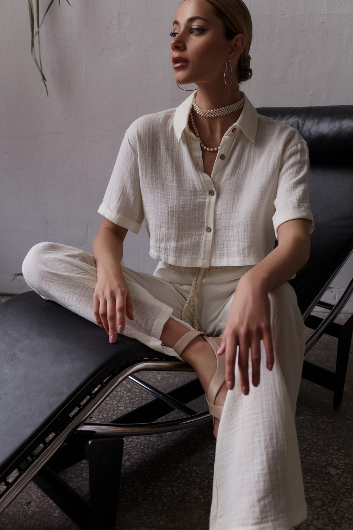 

Белый муслиновый комплект Bohemai Olympos Rope