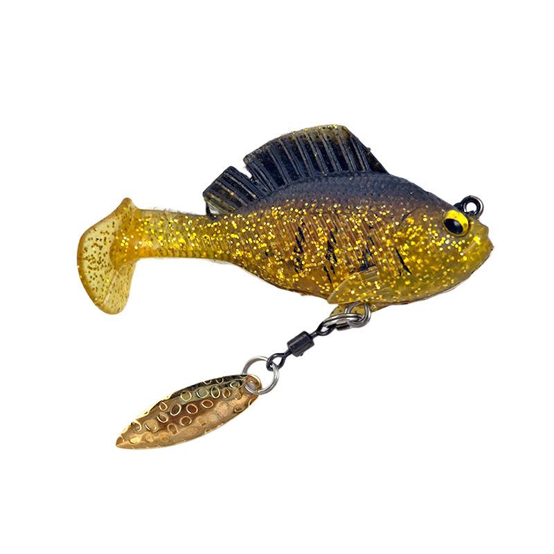 

Second Gen Luminous Jitterfish T-tail Lead Head Spinner: Soft Hollow Fish Bait 10/14g. 14g 6cm Jitterfish 2nd Gen