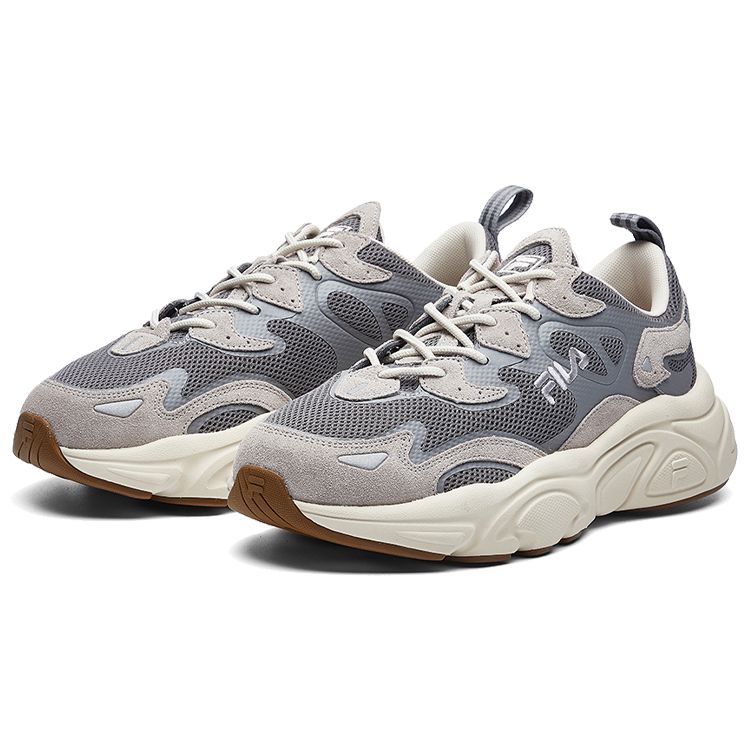 Fila Mars 1 Heart Split Sports Comfortable Low-Top Casual Shoes Men Sneaker Gray Brown White F12M031122FFD