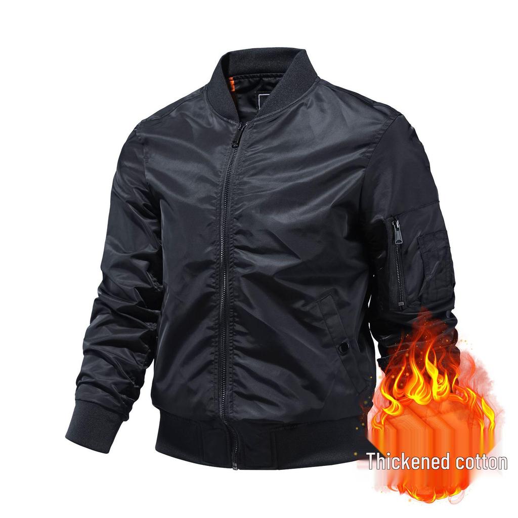 Men's Trend 2026 Thickened Baseball Collar Cotton Jacket - Autumn/Winter Loose Fit