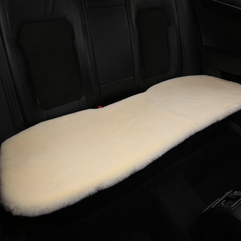 Rabbit Plush Winter Car Seat Cushion - Thick, Warm, No-Backrest, Universal Three-Piece Set