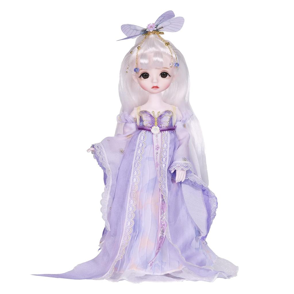 ICY Fortune Days 16 28cm BJD Doll, Angel Series 28 Ball Jointed Doll, Full Set of Clothes and Shoes, Gift for Girls Ages 6+ (Dragonfly)