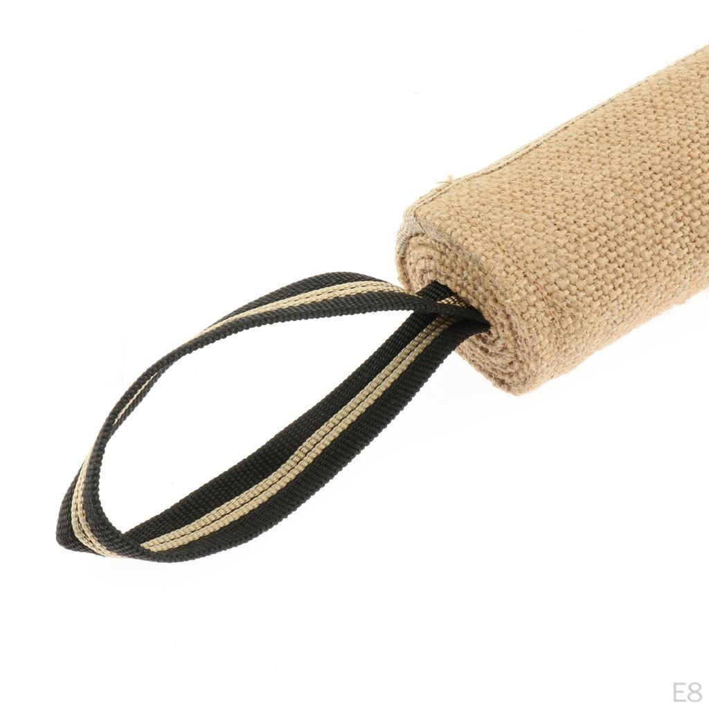 Biting Tug Toys with 2 Handles Jute Dog Chew Toy for Small Dogs Playing