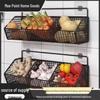 Wall-Mounted Double Layer Storage Rack for Onion, Ginger, and Garlic