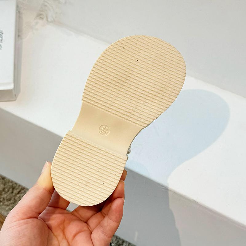 Girls' Pearl Sandals Summer New Soft Bottom Girls' Fashion and Western Princess Shoes Children's Baby Beach Shoes