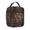 Bestselling Retro Multicolor Polka Dot S Pattern Casual Student Lunch Bag Homeschool Dining Reusable Lunch Bag