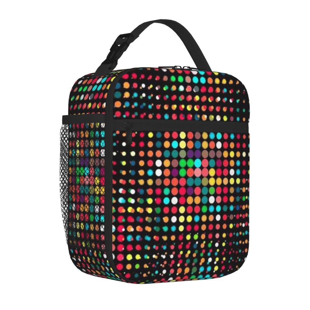 Bestselling Retro Multicolor Polka Dot S Pattern Casual Student Lunch Bag Homeschool Dining Reusable Lunch Bag