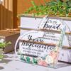 Spiareal Friends Gifts for Women Friendship Bestie Plaque Thanksgiving Best Flower Sister Birthday Thank You Gift for Female Acrylic