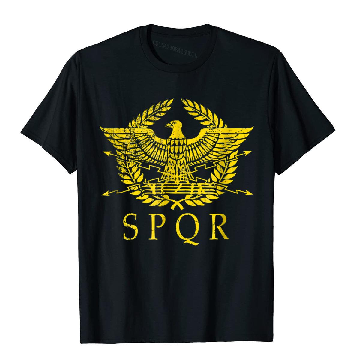 

SPQR. Футболка уличная одежда Древний Рим SPQR золотой логотип забавные футболки унисекс футболка для отдыха хлопковая уличная футболка