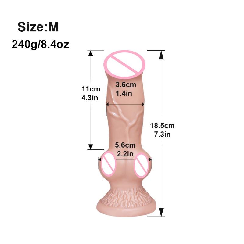 Großer Silikon-Tierdildo, Sex für Männer und Frauen, Analplug, Penis, realistischer Hund, Knotendildos, Sexspielzeug, weiblicher Masturbator, Lieferungen für Erwachsene