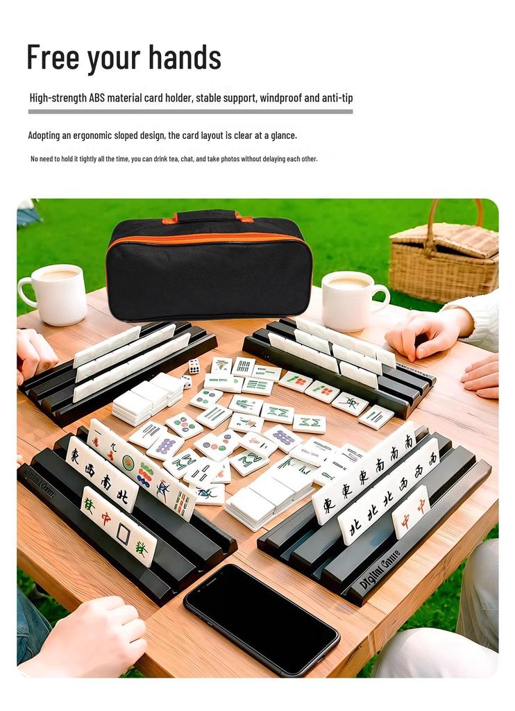Portable Outdoor Mahjong Set: Ideal for Travel, Camping, and Home Use
