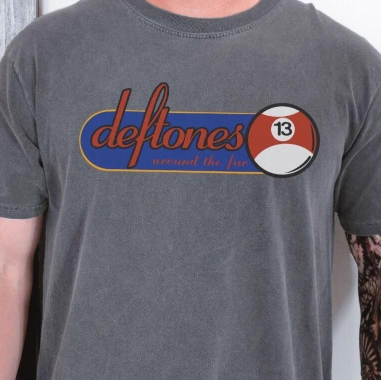 

Deftones Around the Fur 13 Ball T-Shirt on Vintage Black Comfort Colors 1717 Tee 4XL