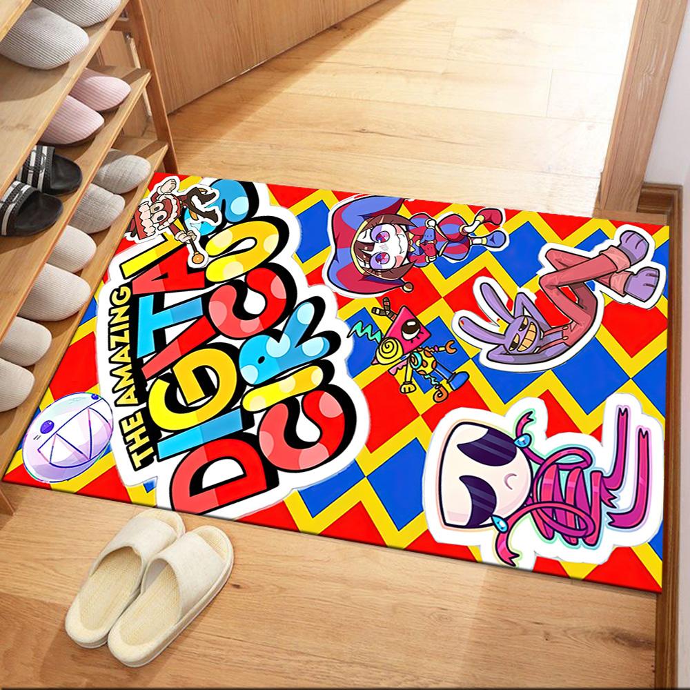 Digital Circus Carpet Perfect for Game Room Dining Room Kitchen Dormitory Anti-slip Rug Decorate Offices Luxury Gift for Birthday, Christmas, Wedding