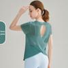 Women's Bamboo Slub Open-Back Breathable Yoga & Sports Top