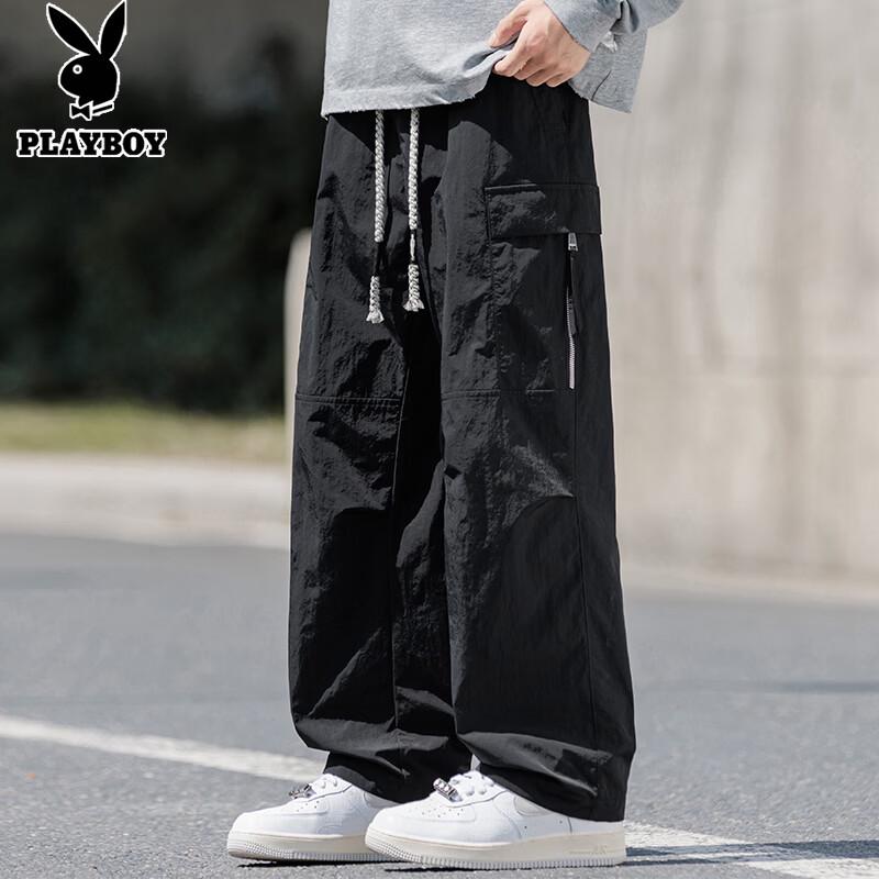 PLAYBOY Men's Loose Fit Cargo Pants