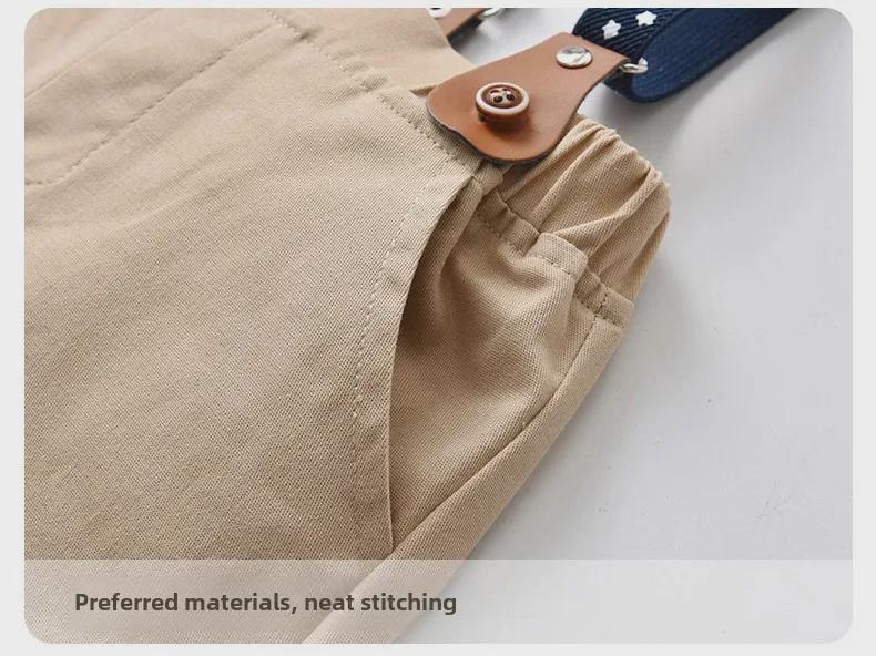 British Baby 1-Year-Old Summer Boy's Thin Shorts and T-Shirt Set