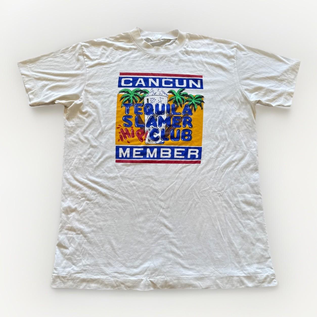 Vintage Cancun Shirt Mens XL Mexico Tequila Slammer Club 90s Beach Summer M
