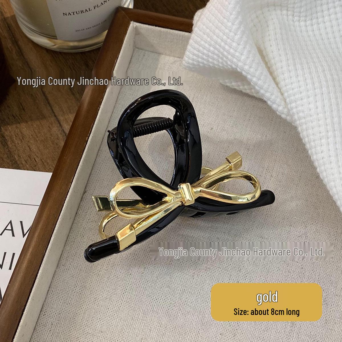 Korean Style Shark Hair Clip for Thin Hair - 2025 Women s Bow Claw Accessory Approx. 8cm