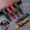 Leather Watch Strap 18mm 20mm 22mm 24mm Universal Cowhide Watch Belt Vintage Black Blue Brown Watchband Women Men Accessories
