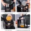 304 Stainless Steel Citrus Press Manual Juicer Hand Press Lemon Squeezer for Lemons Orange Grapfruit for Kitchen Bar Restaurant