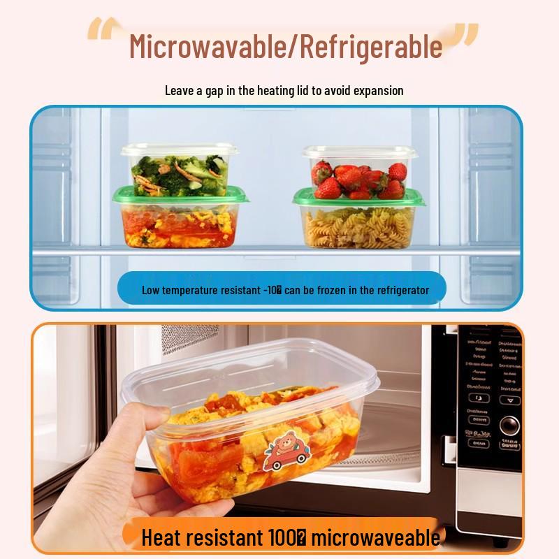 Microwaveable Disposable Food-Grade Bento Lunch Boxes and Containers