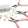 Handmade Trumpet Mini Jewelry Pliers Set: Pointed Nose & Round Nose for DIY Wire Wrapping & Beading