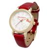 Fieldwork Analog Watch Sanrio Goods Hello Kitty Nuance Colors Simple and Easy To Read Faux Leather Band 12mm Strap Width Gold and Red Line Watch G
