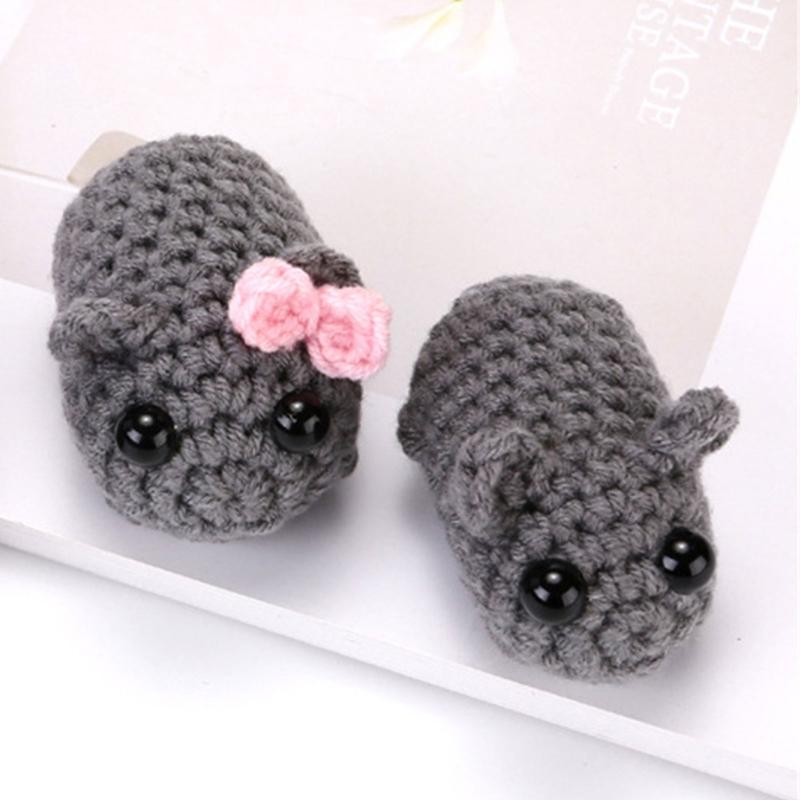 Handmade Crochet Keychain Toy Plush Toy Soft Knitting Toy for Children Adults Bags Decors