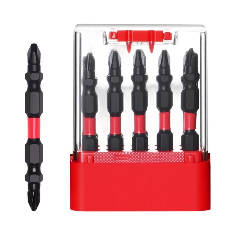 Hardness 65mm Screwdriver Bit Double Crossing Head Hexagonal Handle Electric Screwdriver with Magnetic Screwdriver Set