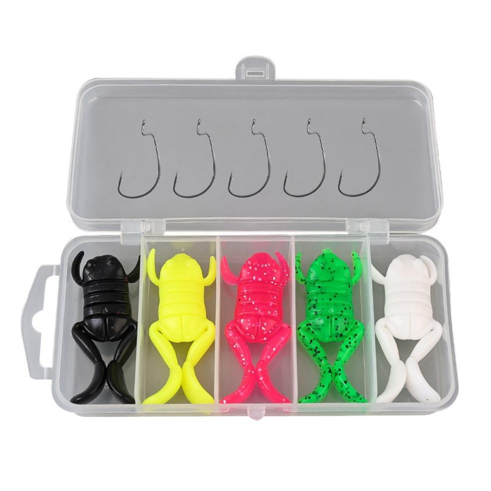 5PCS Frog-Like Stance Lure Mini Frog Bait TPE Artificial Bait  Outdoor Fishing