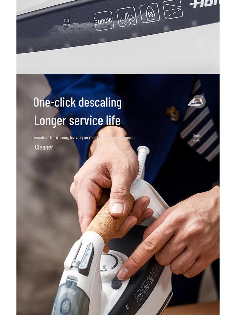 Red Heart RH1366 2000W Handheld Steam Iron - Wet & Dry, High Power for Household & Commercial Use