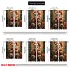 2pcs  2D plane printing Pattern Curtains Christmas bear  chocolate gift (3) Versatile Durable Polyester (without rod) Home