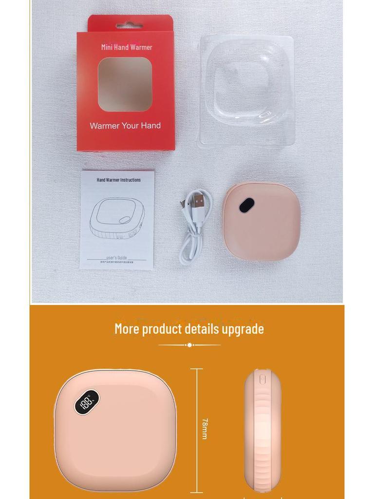 Invime Portable Rechargeable Hand Warmer & USB Power Bank