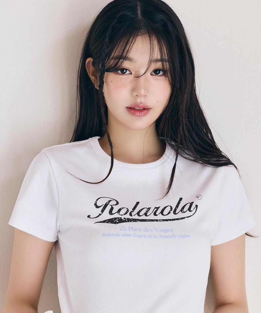 ROLAROLA Vintage Crack Logo T-Shirt White