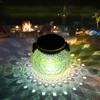 LED Solar Glass Lamp Cross-border Mason Jar Lamp Outdoor Courtyard Decoration Light Shadow Hanging Lamp Solar Lamp