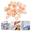 50Pcs Fancy Paperclips 5 Pointed Star Style  Metal Widely Applicable Cute Paper Clips for Off