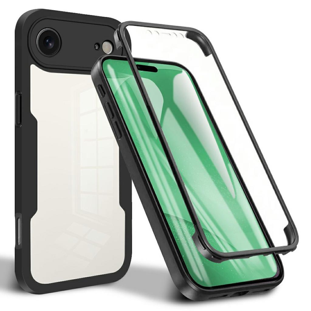 For iPhone Air Case Acrylic + TPU Clear Phone Cover with PET Screen Film