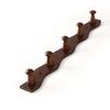 Solid Wood Wave Coat Rack, 5-8 Hooks, No-Drill Wall Mount