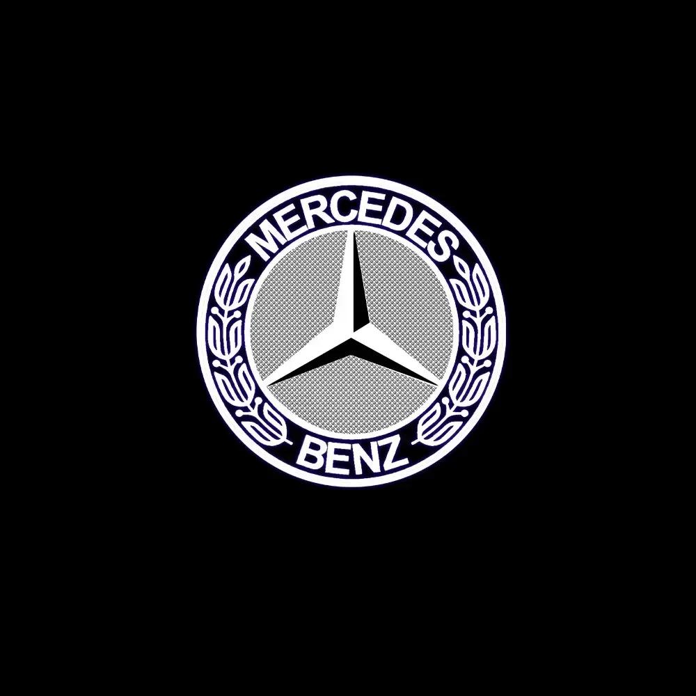 2pcs Car Door Light Laser Logo Decor Project Ghost Lamp For Mercedes Benz A B C M ML GLA GLS E Class W176 W205 W166 W246 W212