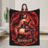 Mortal Kombat 2 Duotone Fighters Blanket Cover Velvet Lightweight Throw Blanket for Outdoor Travel Bedspread