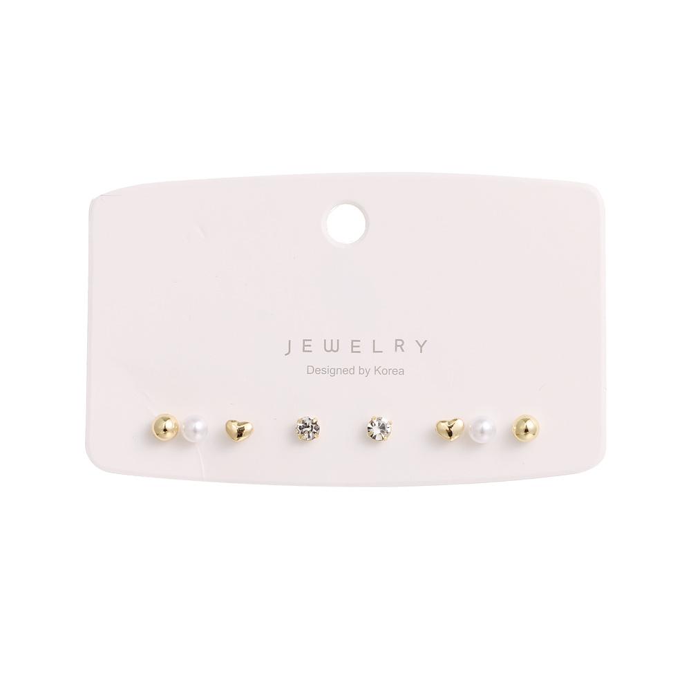 Fashion Cute Love Heart Stud Earrings Simple Small Hoop Earrings for Women